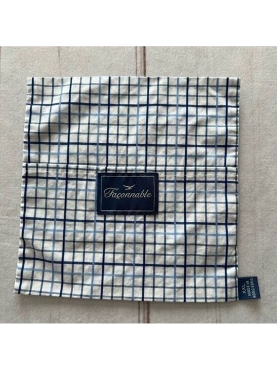 Faconnable Other - Faconnable Mens Size XXL Pocket Square for Suit Jacket Business Blue White